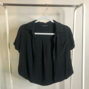 Brandy Melville Black short sleeve Button up!